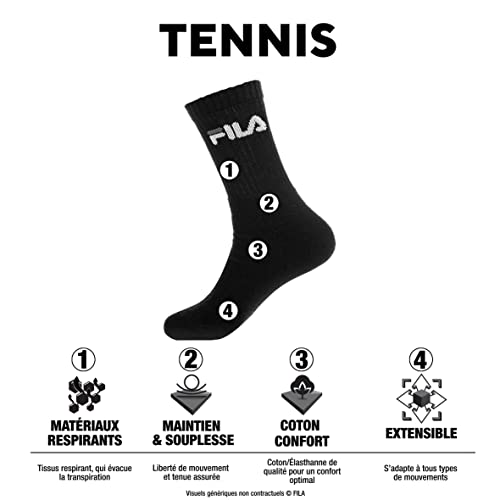 Thumbnail 2 de Fila Chaussettes Homme & Femme 43-46, Lot de 6 — coton 75%, blanc