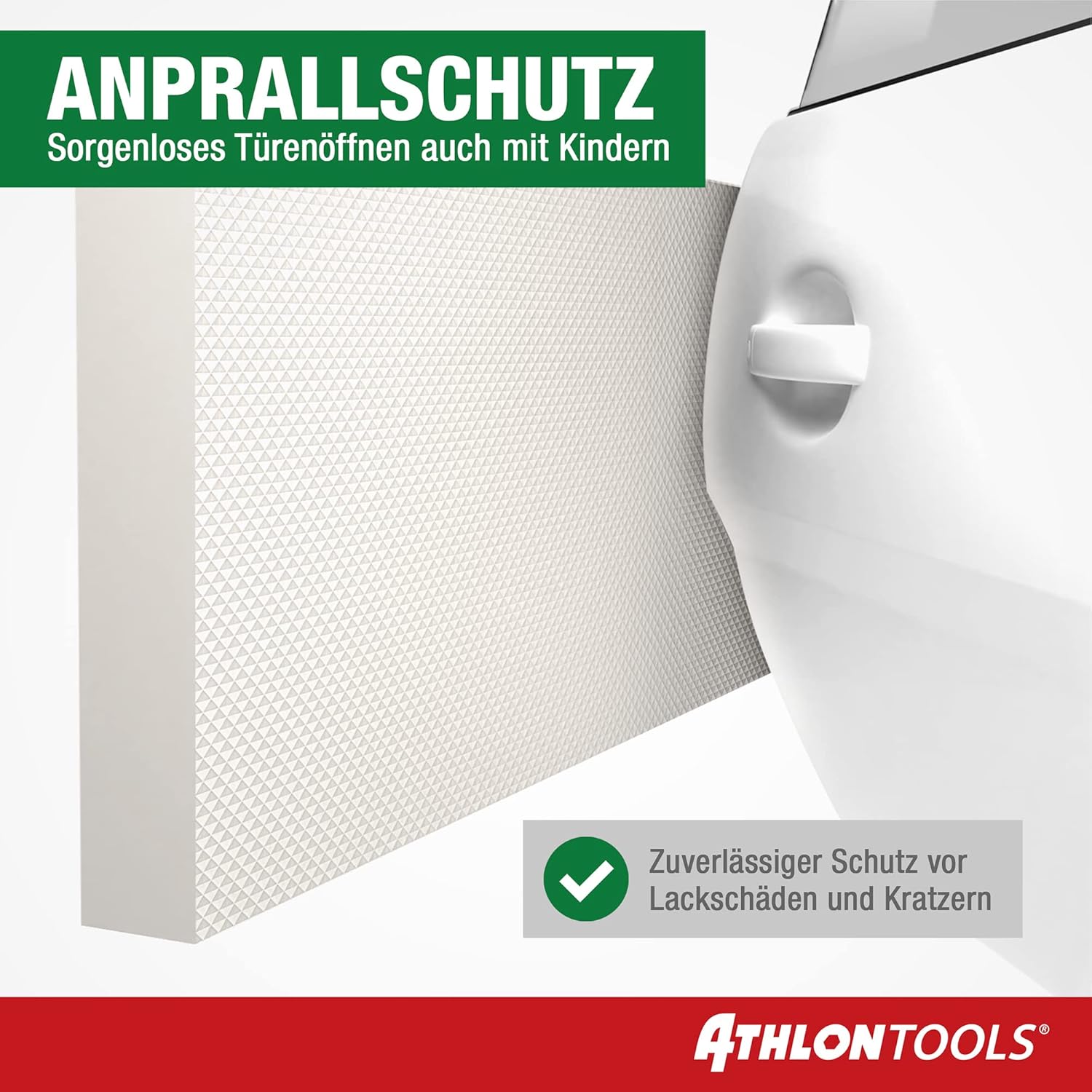 Thumbnail 1 de ATHLON TOOLS 4x MaxProtect Premium Garagen-Wandschutz selbstklebend (40 x 20 x 2,0 cm) – Türkantenschutz