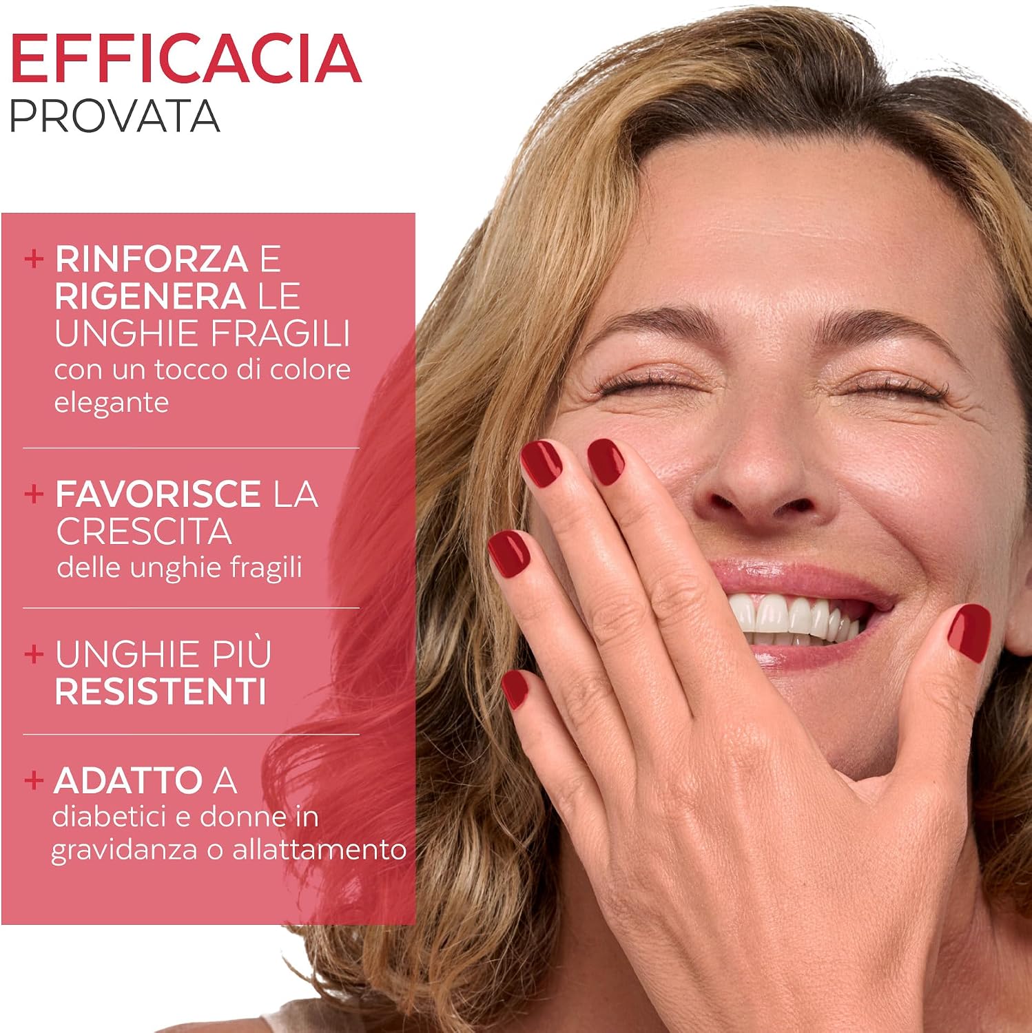 Detalle de PODERM Smalto rinforzante unghie con biotina, silicio e cheratina Color Strong (SWISS MADE)