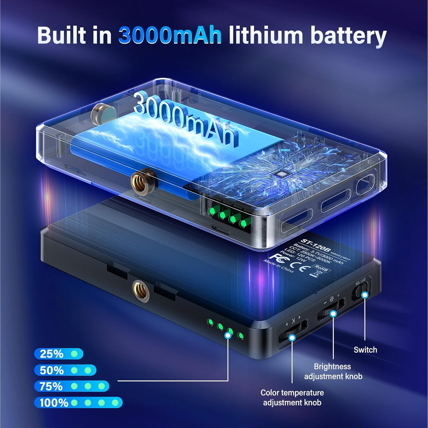 Thumbnail 5 de Selfie Light for Phone 120 LED 3000mAh