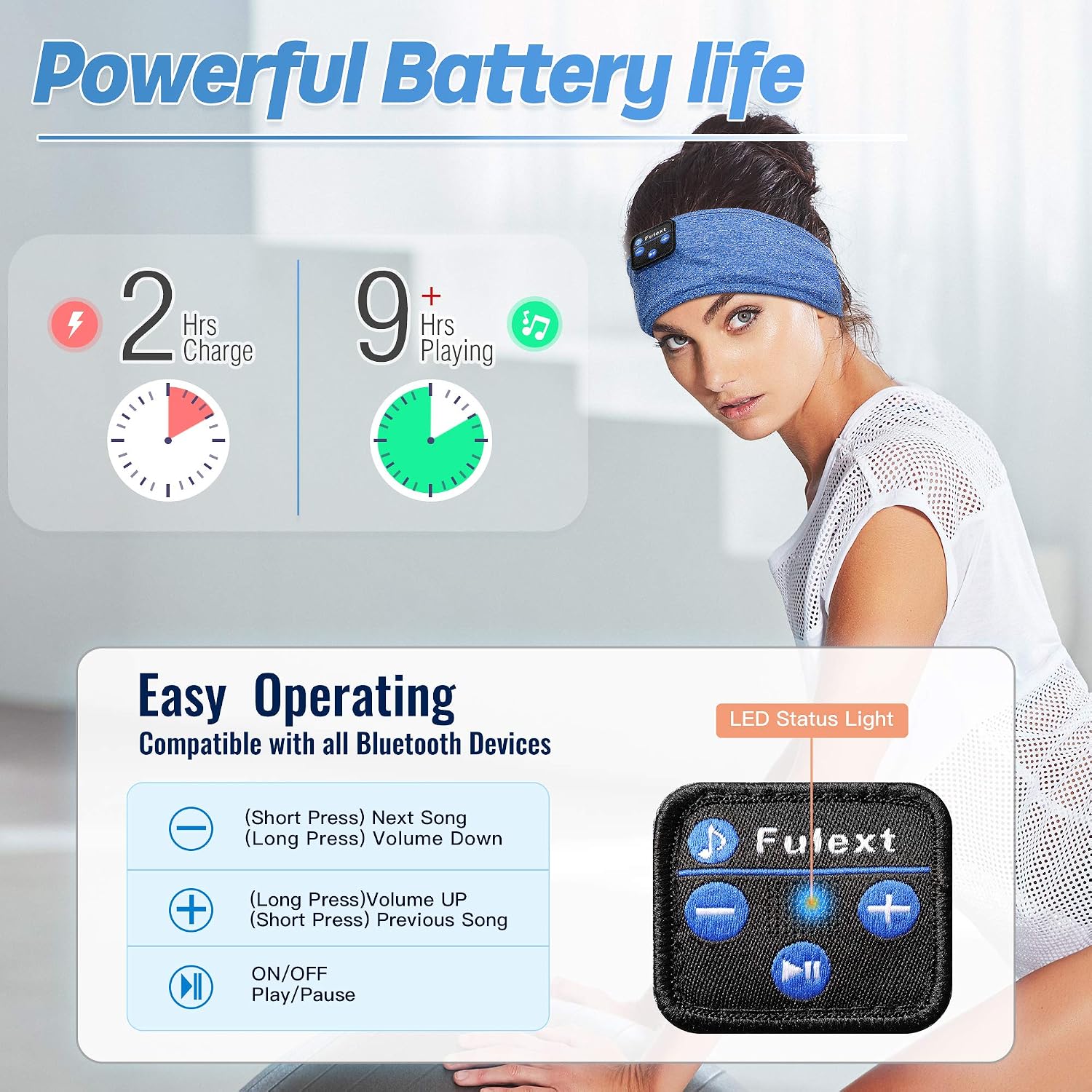 Detalle 2 de Lavince Schlafkopfhörer Sport Stirnband Bluetooth