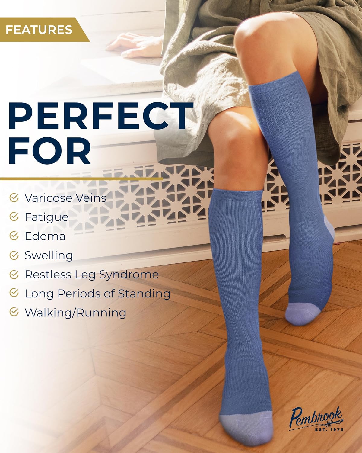 Thumbnail 6 de Pembrook Bamboo Viscose Light Compression Socks – 3 Pairs