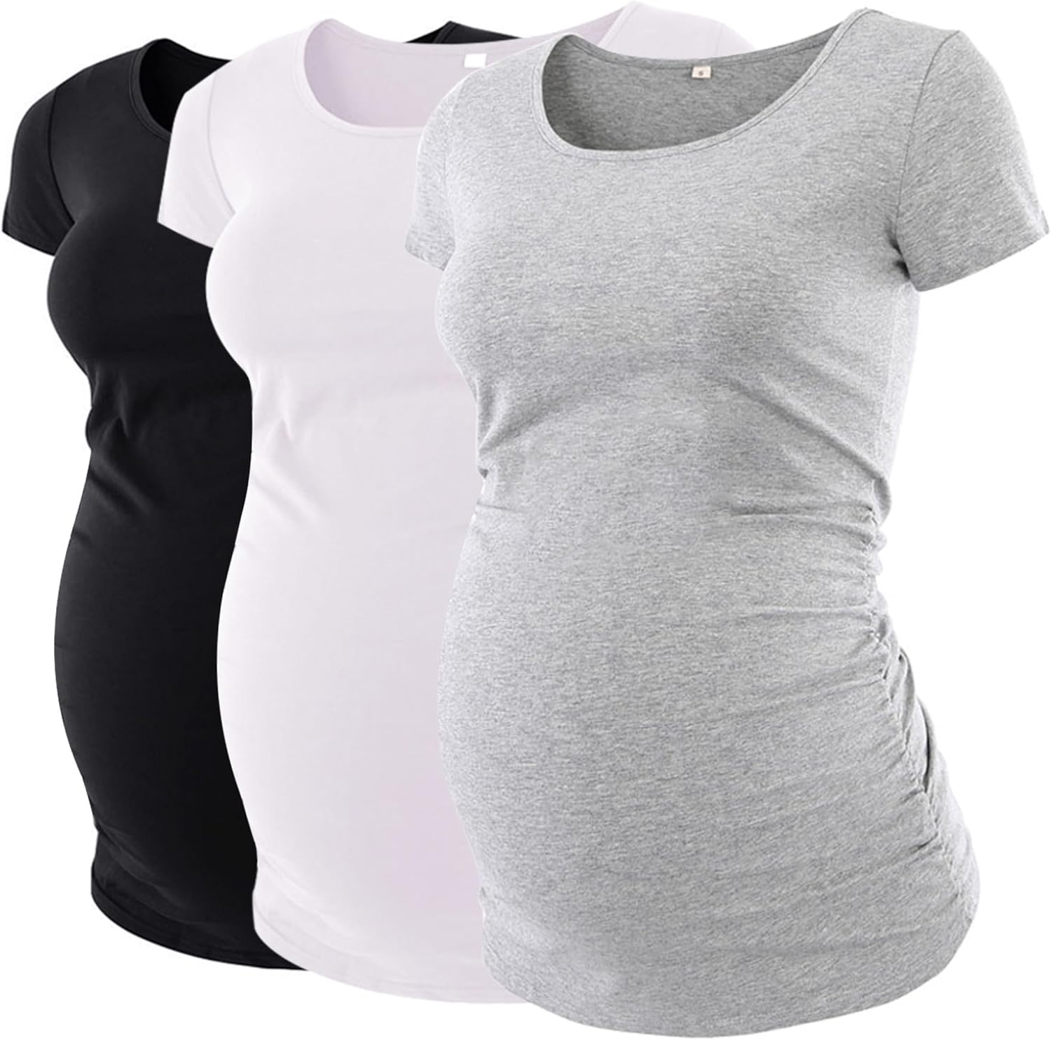 Detalle de Love2Mi Umstandsshirt 3er Pack Kurzarm