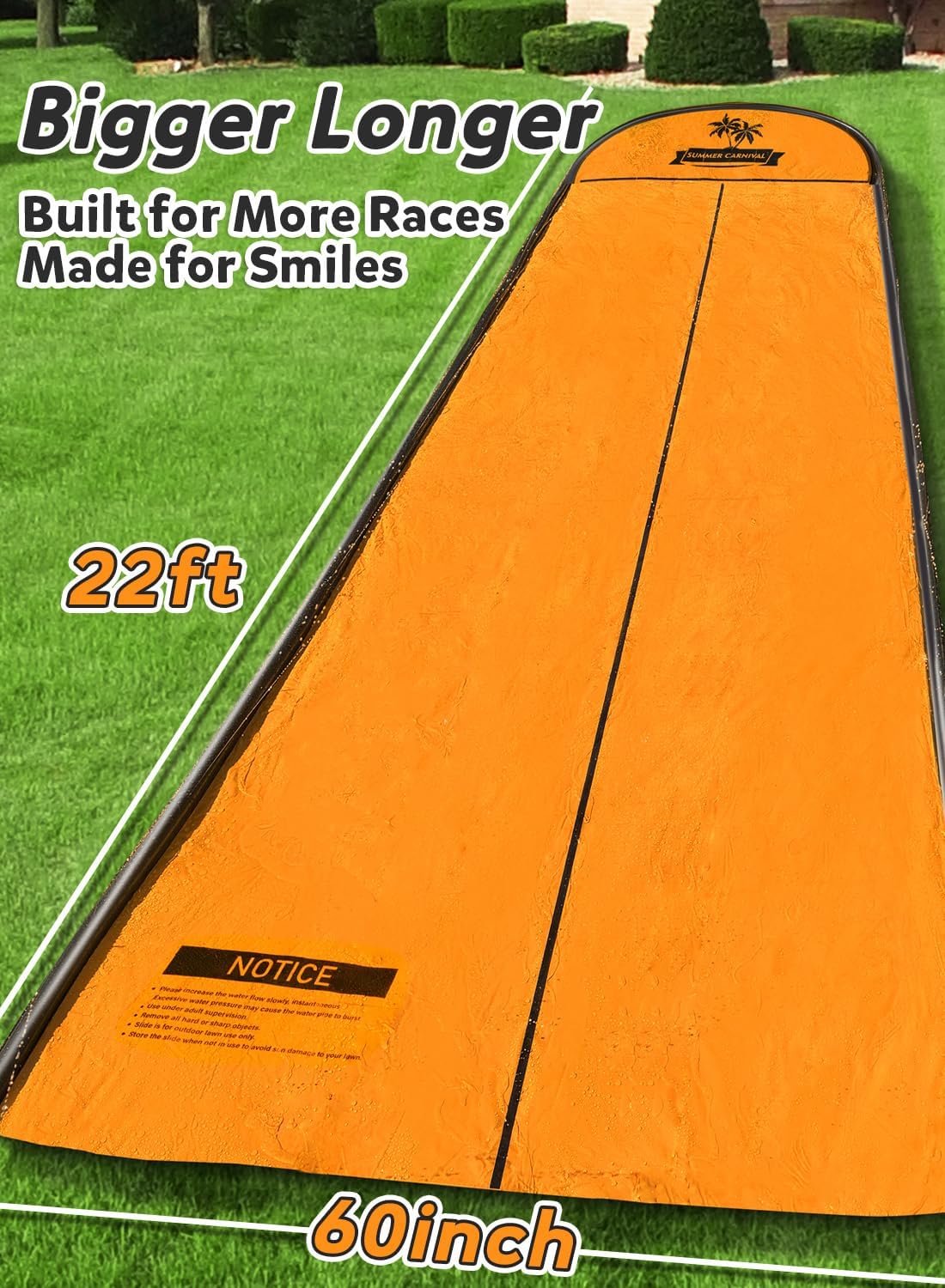 Thumbnail 1 de Spring Water Slip and Water Slide: 22ft Two-Lane Backyard Splash