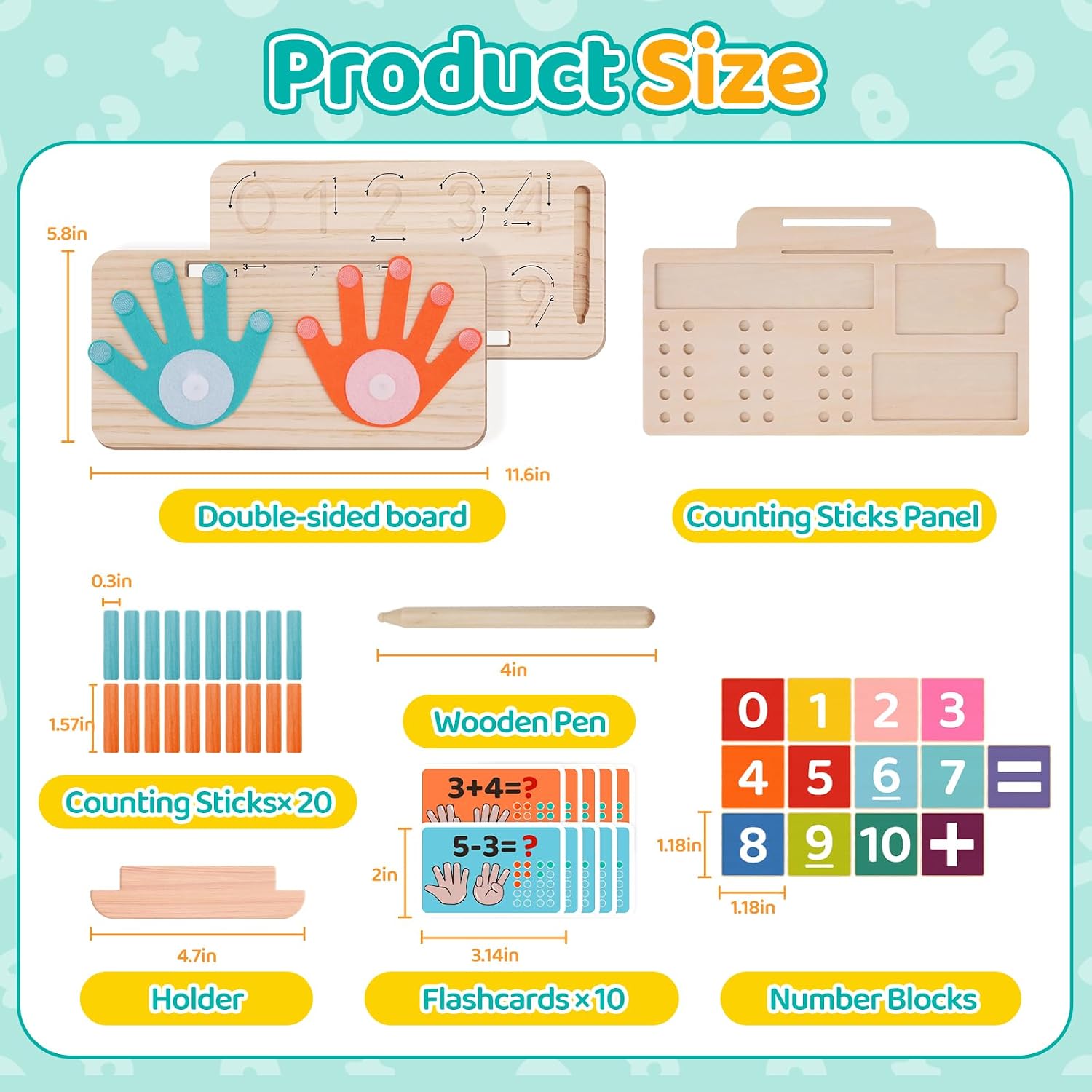 Thumbnail 5 de Montessori Math Learning Toy 20 sticks
