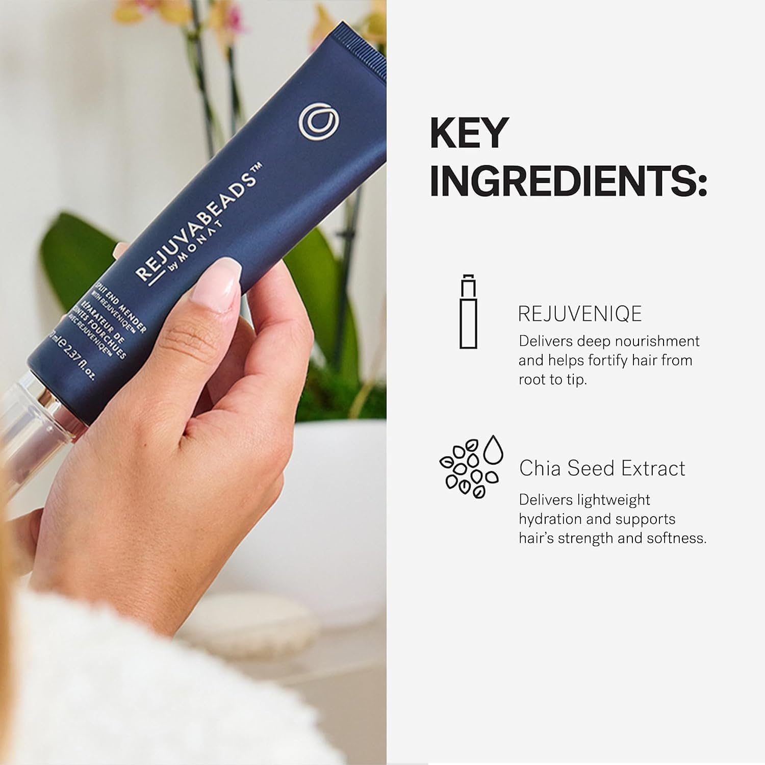 Detalle 2 de MONAT Rejuvabeads Infused Rejuveniqe 70 ml hair serum 💇♀