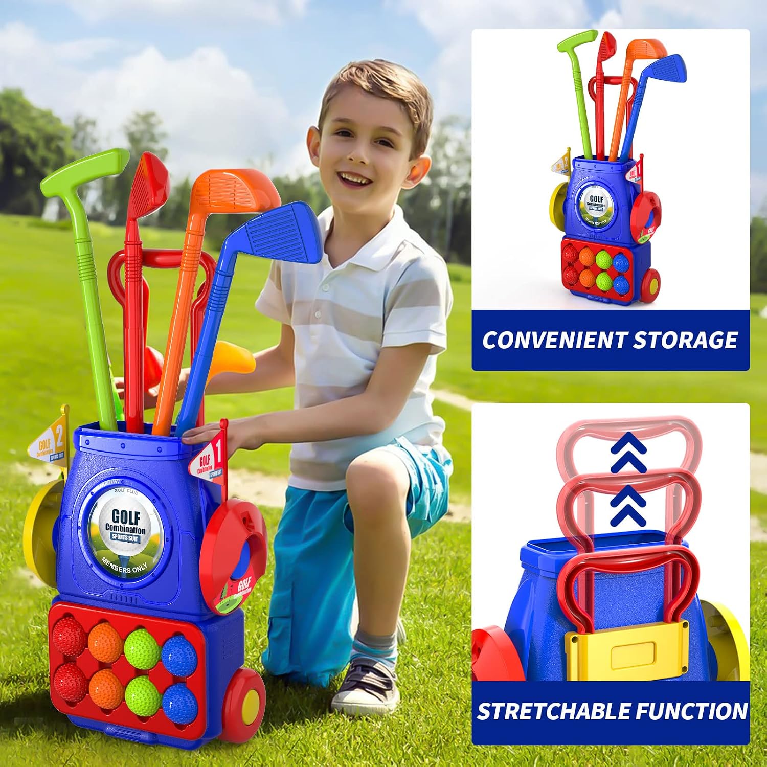 Detalle 2 de Bennol Upgraded Kids Toddler Golf Set for Ages 3-7 ⛳