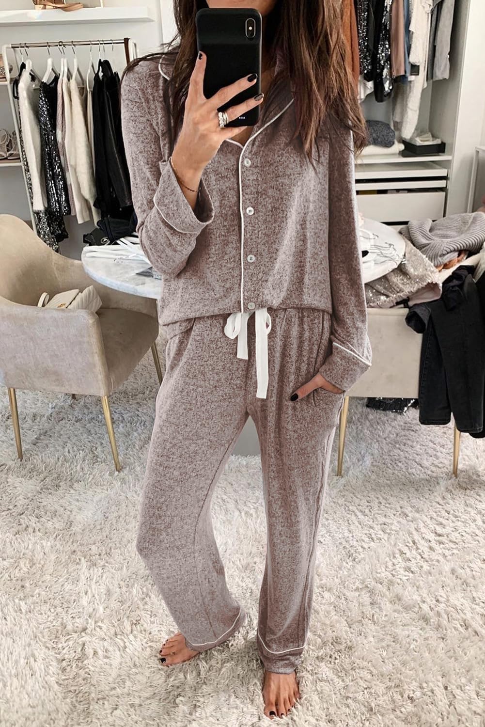 Detalle 2 de Aamikast Women's Pajama Set 95% Rayon