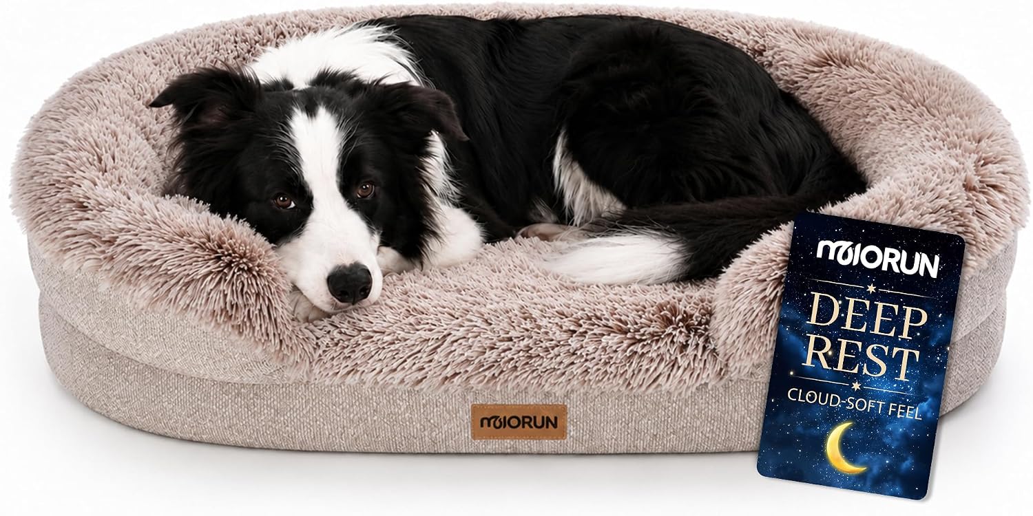 Detalle de Miorun 26WSB01005-40 Orthopedic Dog Bed, 40-Inch Bolster Sofa with Washable Cover