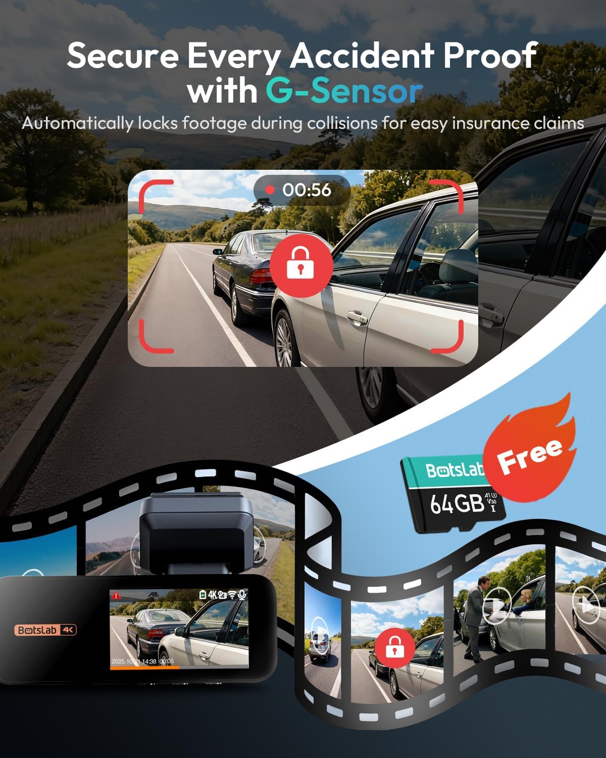 Detalle de BOTSLAB Dash Cam G980H