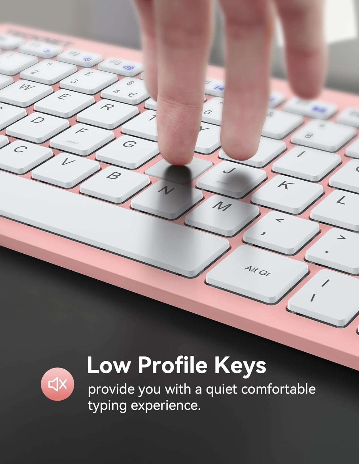 Thumbnail 3 de TECKNET 2.4G Wireless Keyboard for Windows/Chrome OS (UK Layout) – Compact, Silent and Battery-Efficient