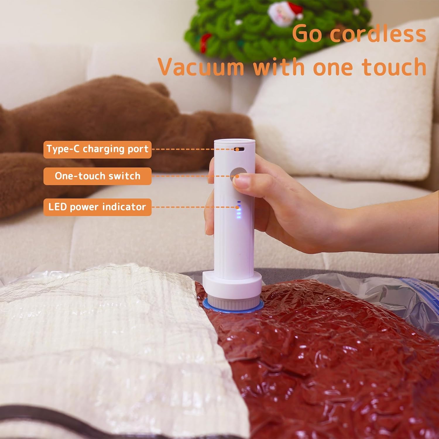 Detalle de 12 Pack Vacuum Bags for Travel with Rechargeable Air Pump
