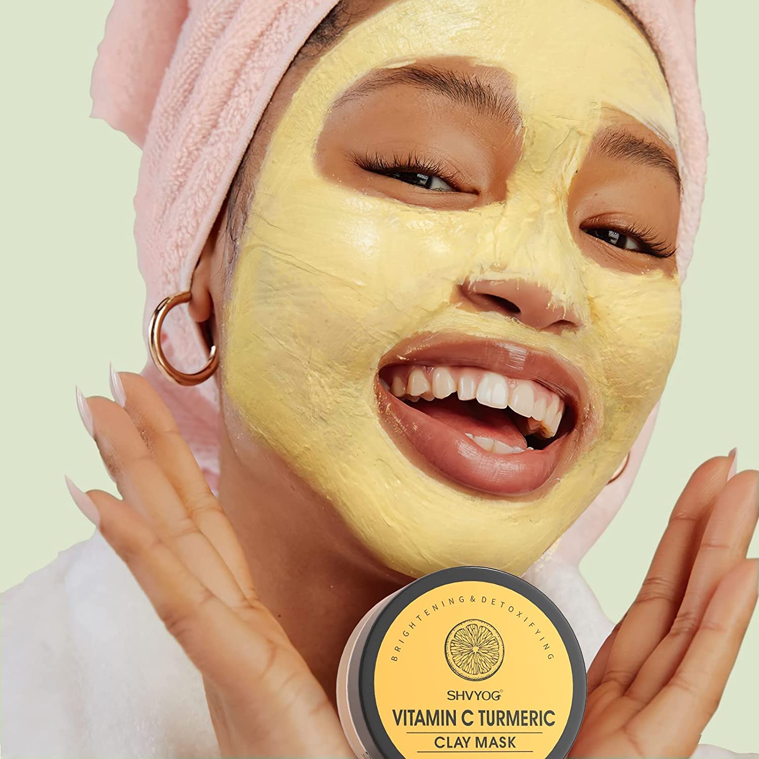 Thumbnail 4 de Ton-Gesichtsmasken-Kit (4-in-1) mit Vitamin-C-Kurkuma-, Totes-Meer-Schlamm-, Grüntee- und Rosentonerde-Maske, 240 g