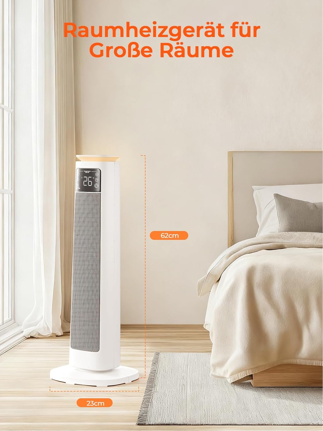 Thumbnail 6 de Heizlüfter Energiesparend 2000W mit PTC Keramik: leise, flexibel und smart