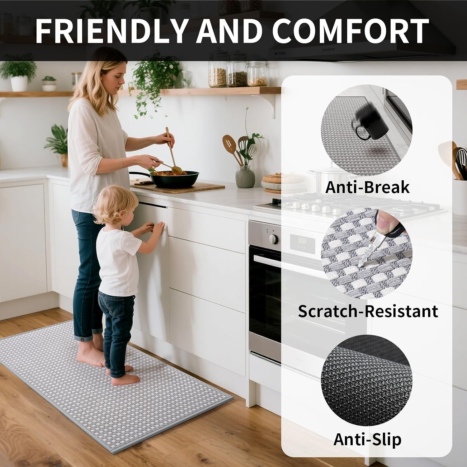 Thumbnail 2 de YDKGL 17"x47" Chenille Kitchen Runner Rug