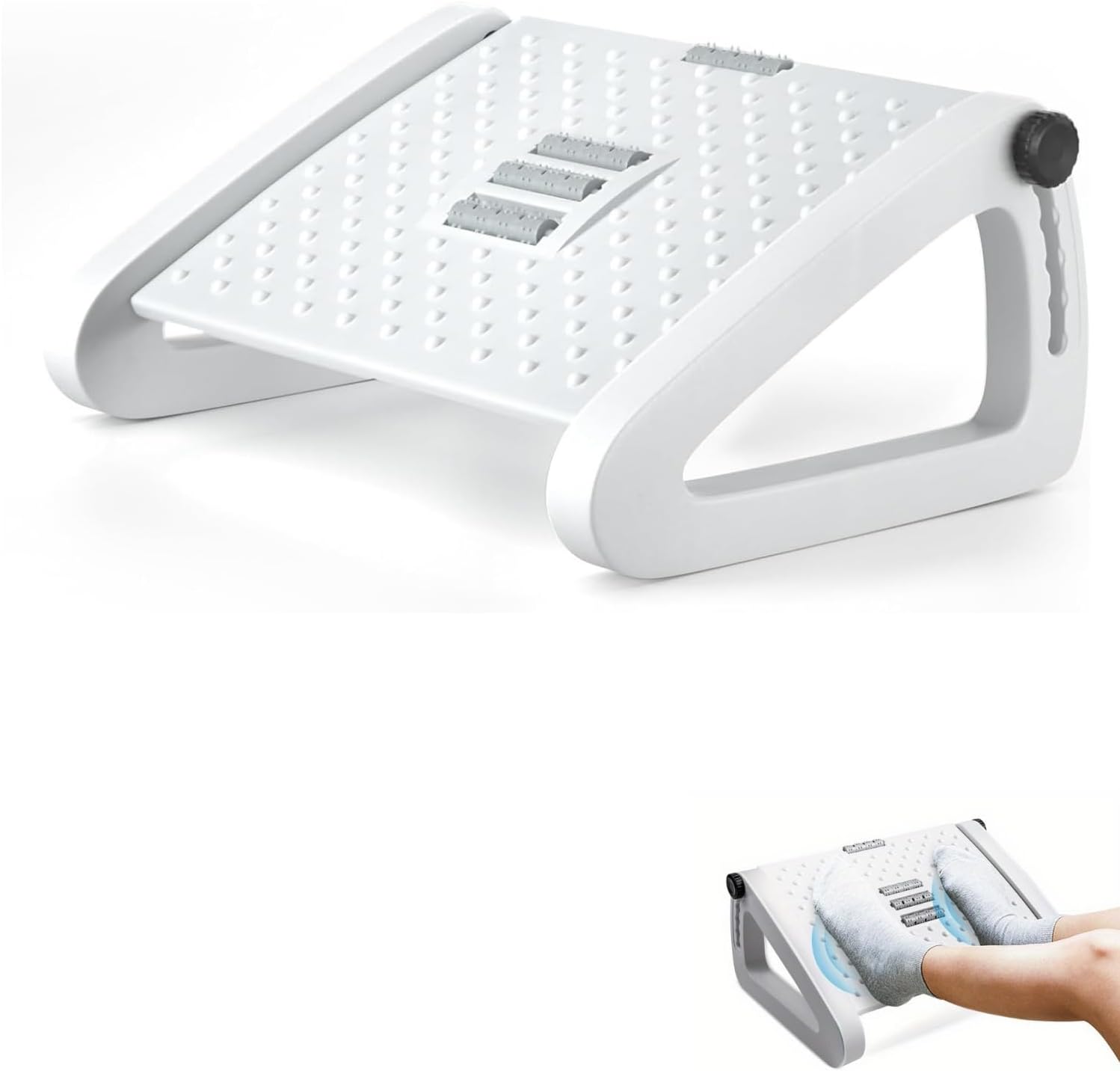 Detalle de MAGIC SELECT R6210 – regulowany podnóżek biurowy z masażem, 6 poziomów