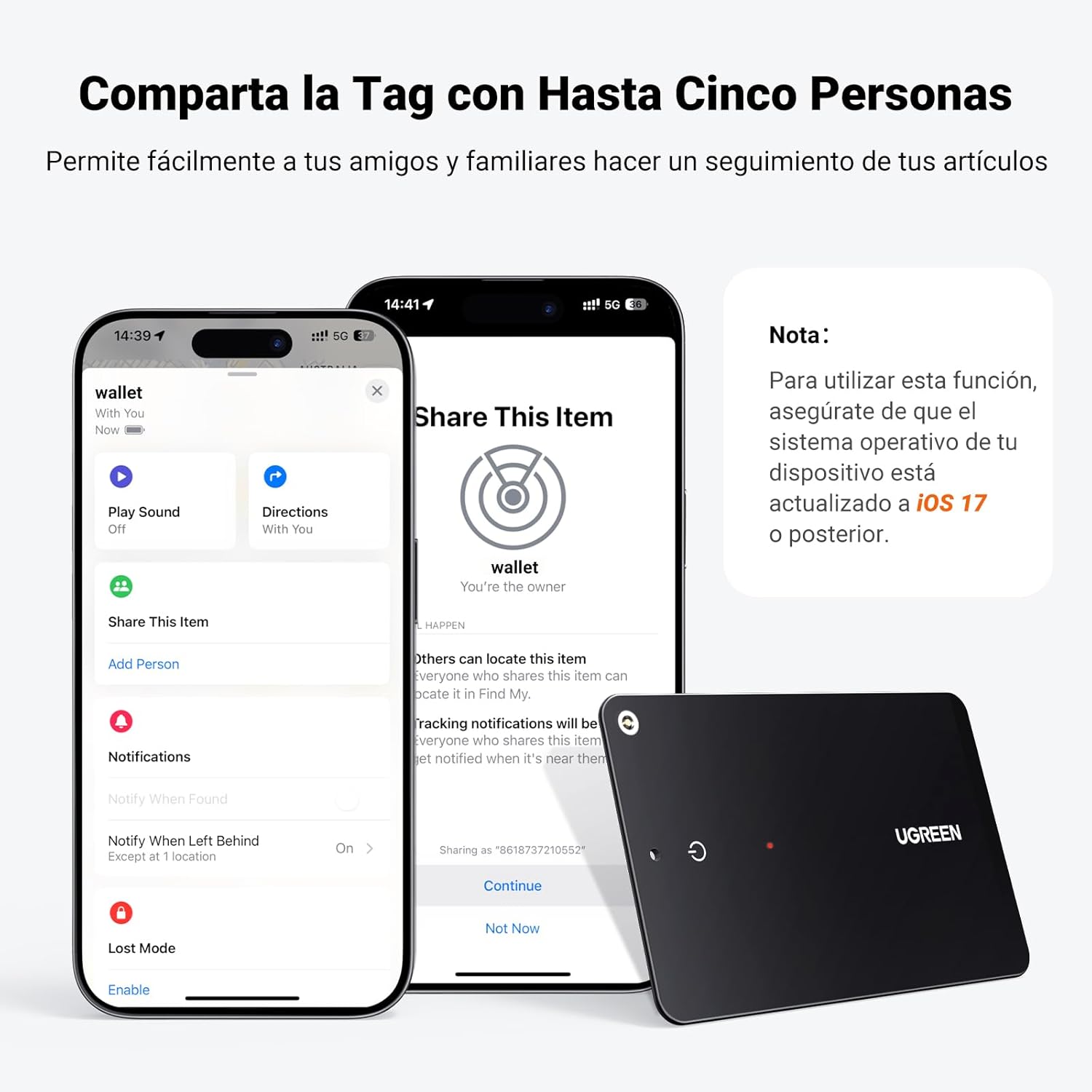 Thumbnail 6 de UGREEN FineTrack Slim localizador 1,7 mm