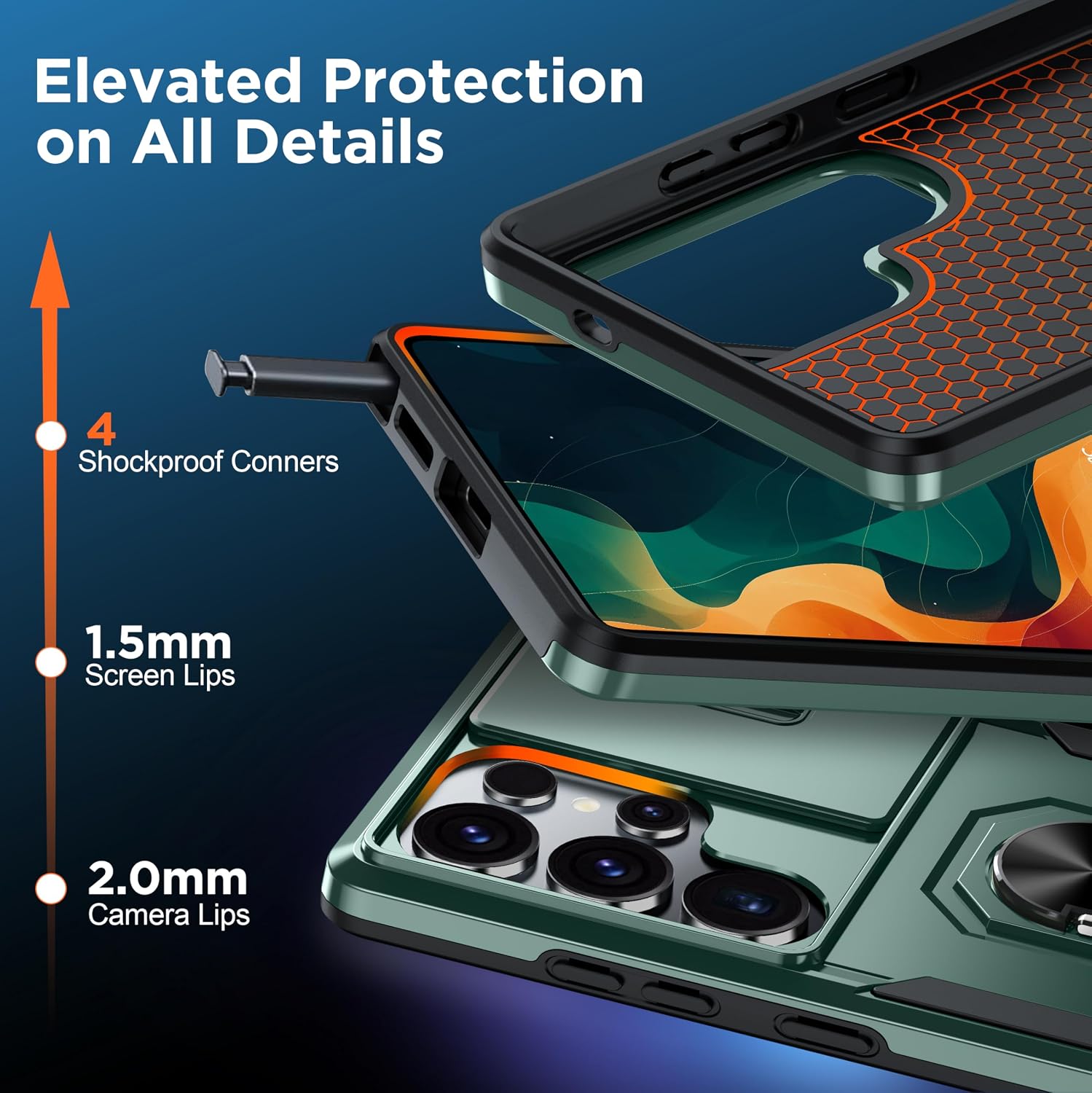 Thumbnail 3 de AMILIFECASES Samsung Galaxy S25 Ultra case 6.9" with kickstand