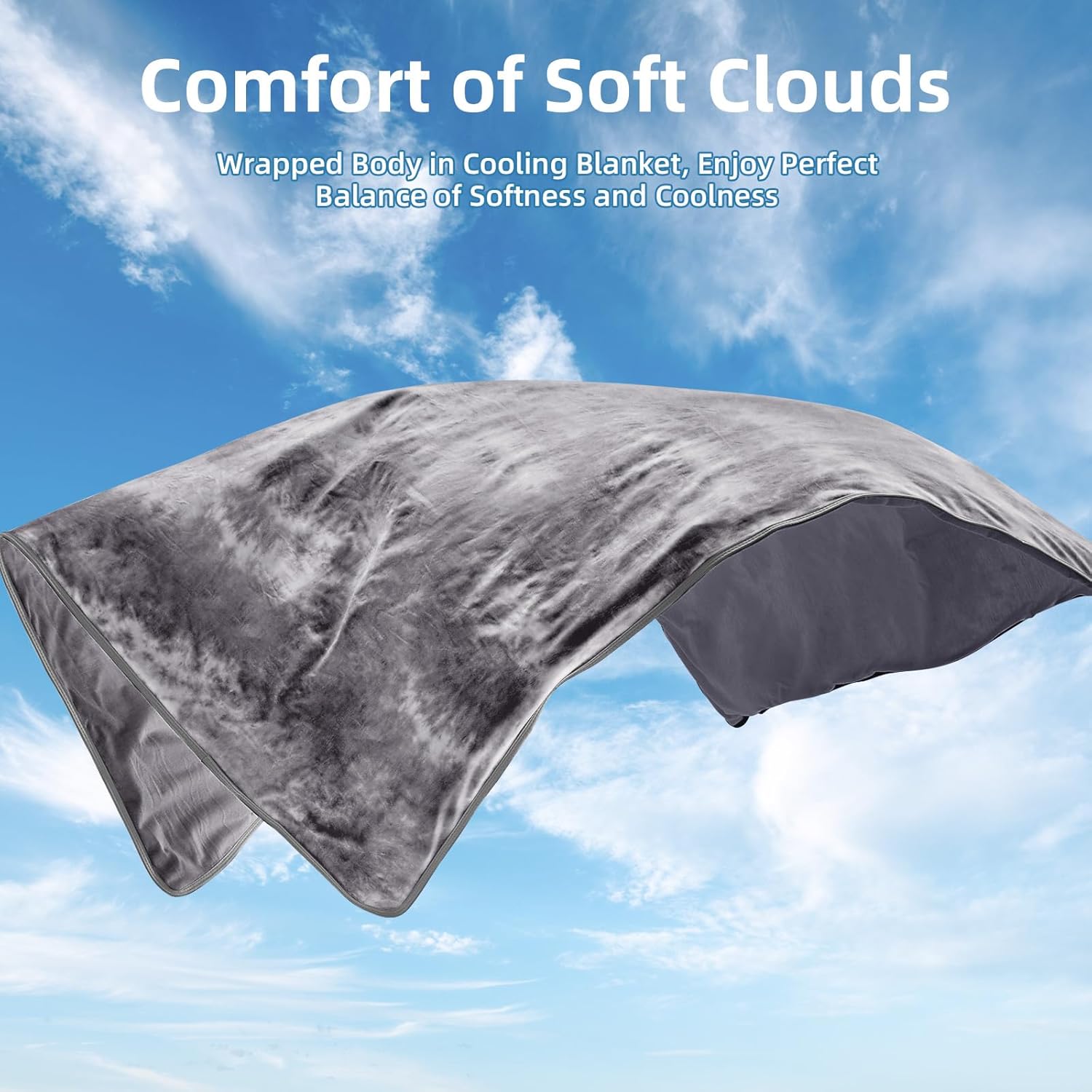 Thumbnail 6 de Inhand Cooling Blanket Super King Size – Summer Cool Bedding, 220x240cm (Grey)