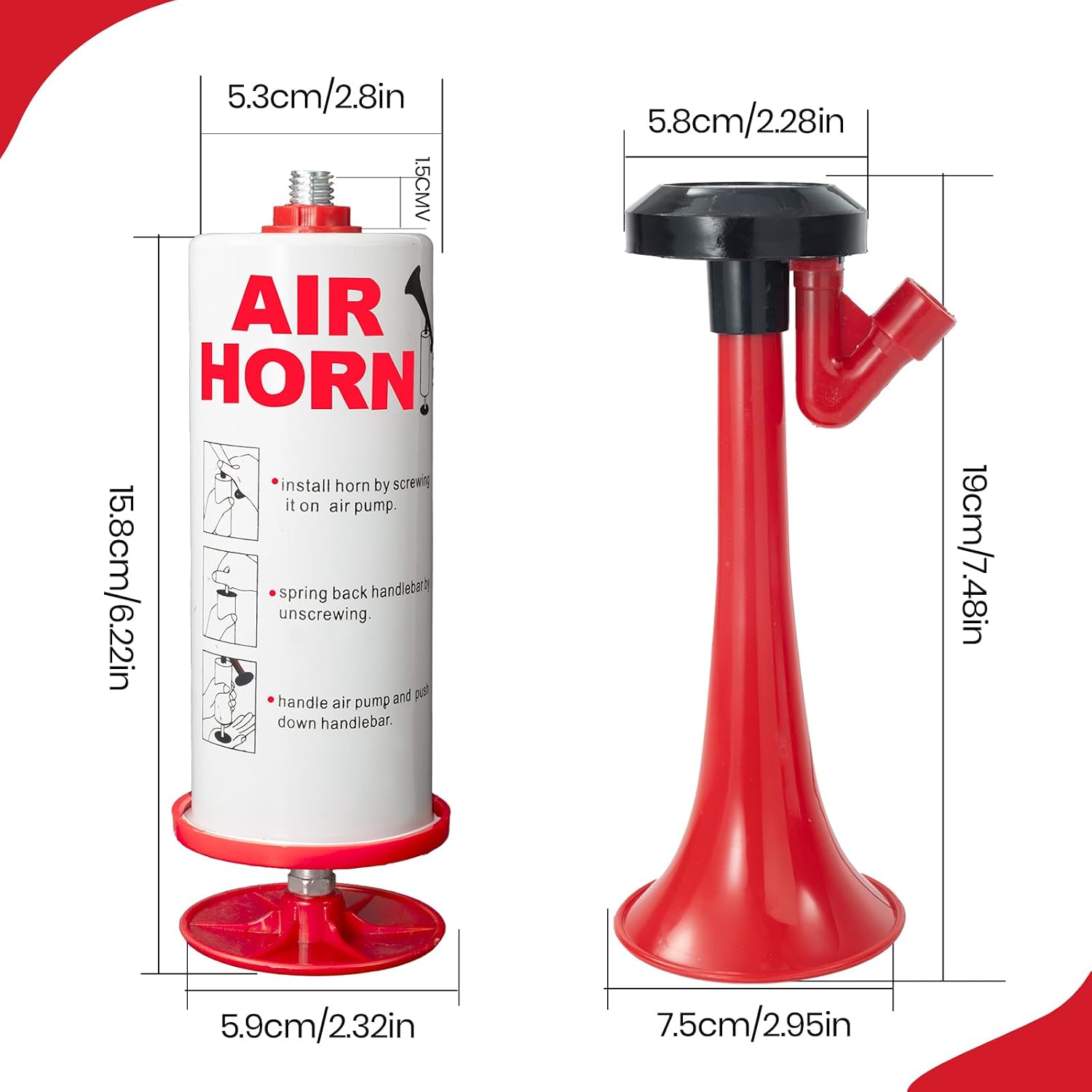 Detalle 2 de Eqwol Handheld Air Horn 120 dB