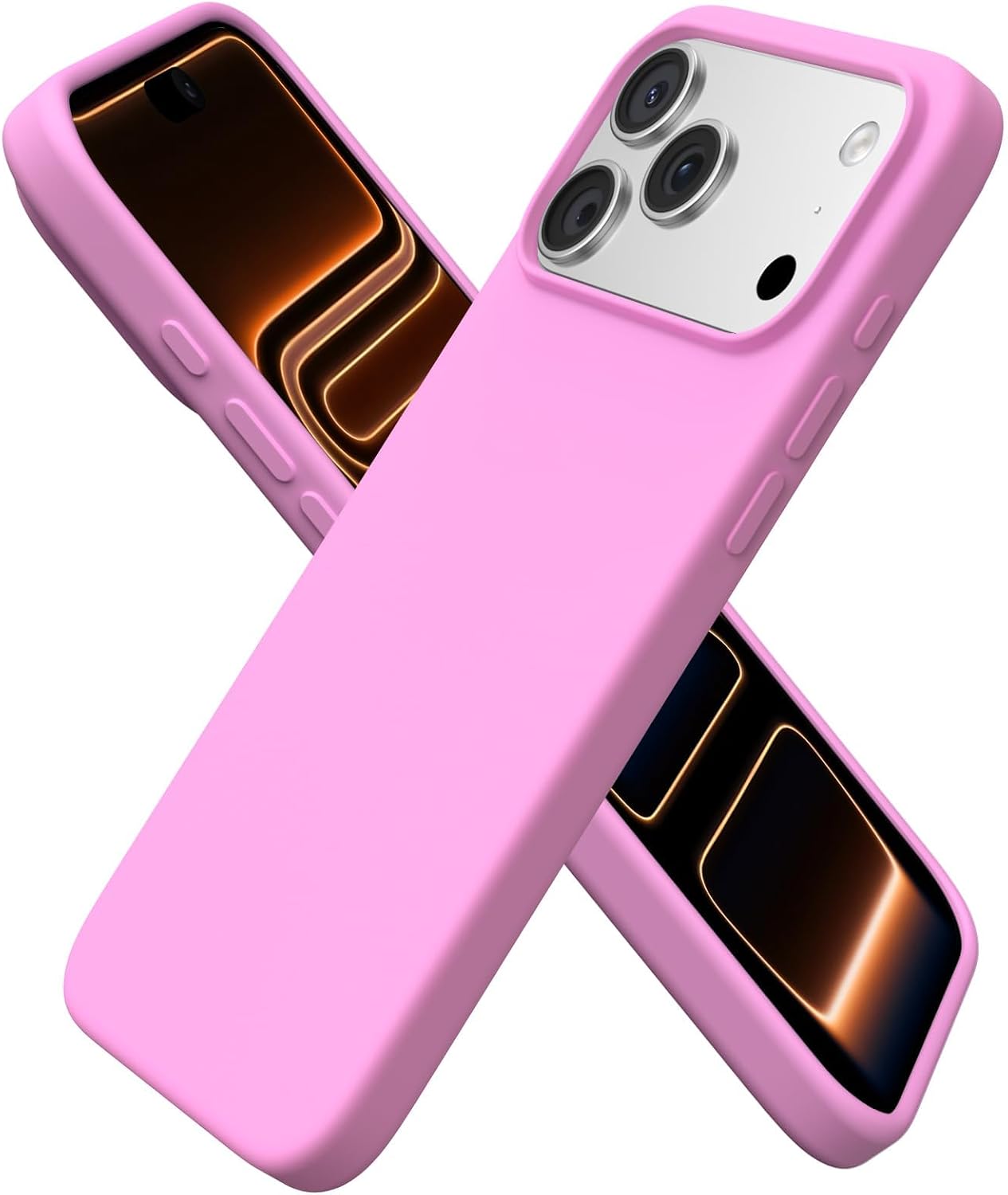 Thumbnail 6 de ORNARTO Liquid Silicone Case for iPhone 17 Pro Max (6.9) — Slim 3-Layer, Chalk Pink