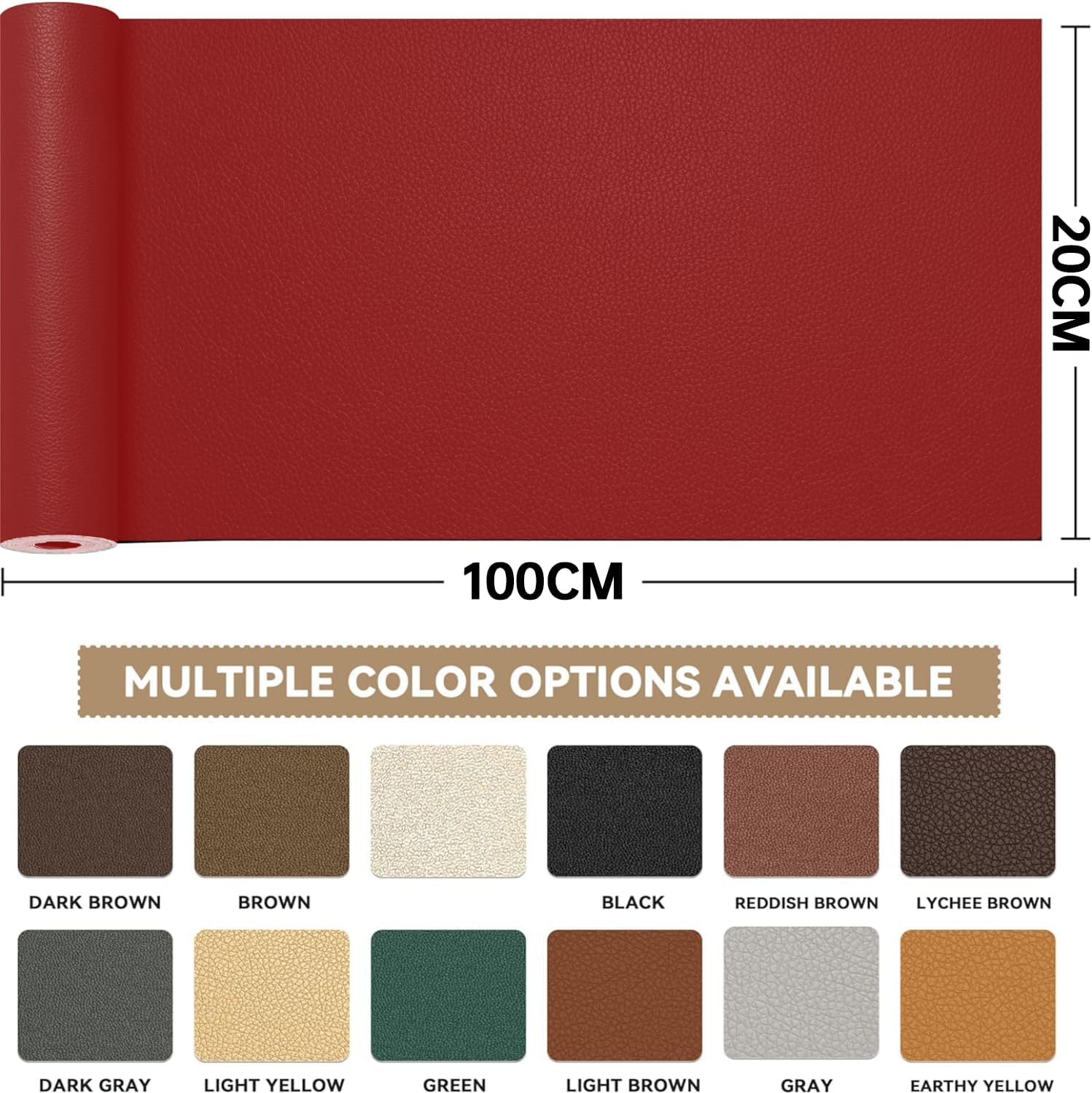 Thumbnail 3 de RggEyy Leder Reparatur Set Rot – selbstklebende Lederflicken für Kunstleder & Möbel