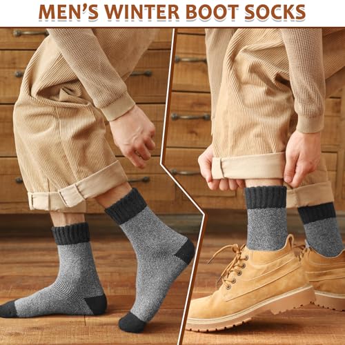 Detalle de MOSOTECH Chaussettes thermiques homme, 5 paires en éponge, taille 39-45