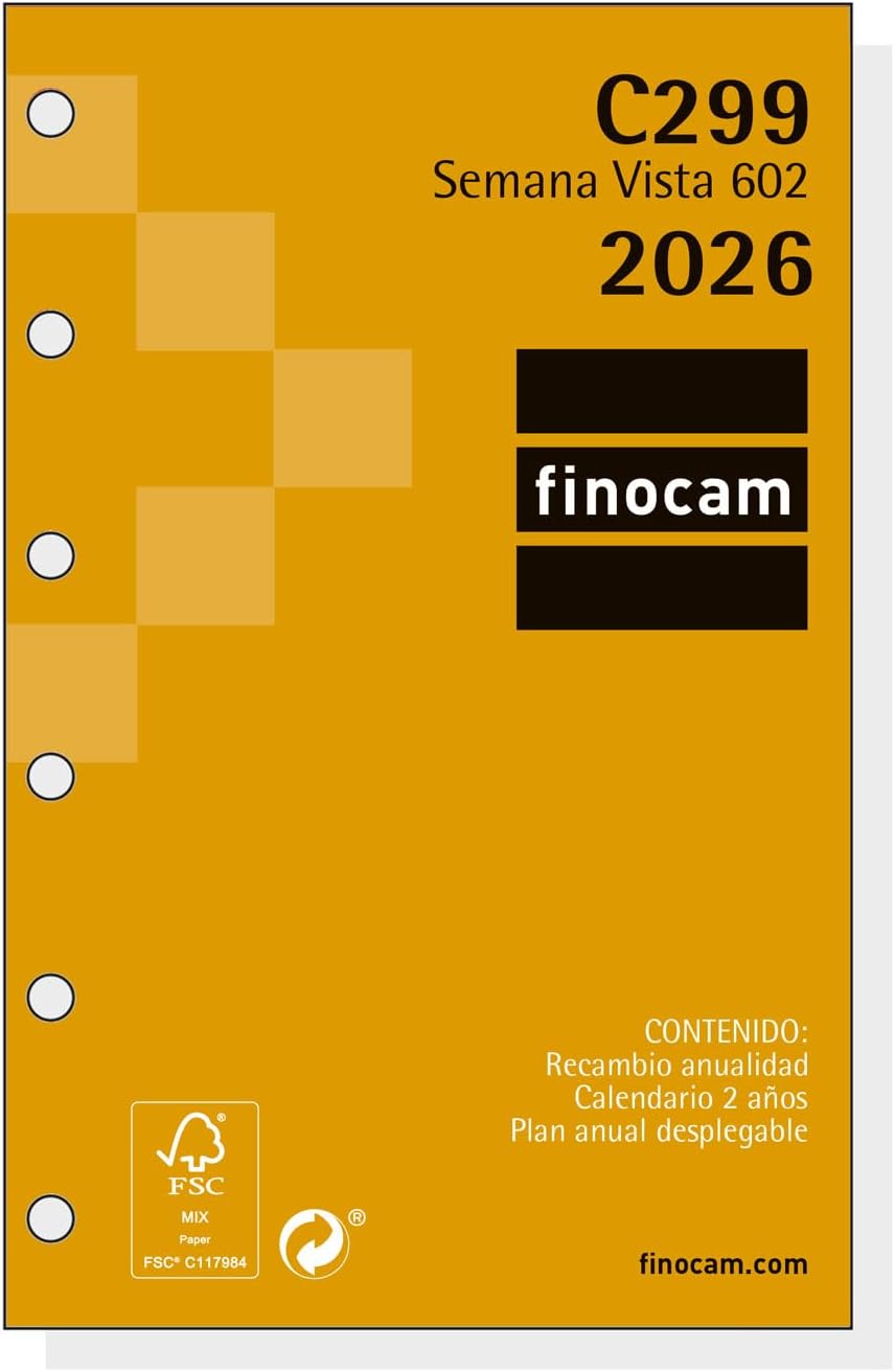 Thumbnail 5 de Finocam Recambio agenda Classic 2026 1 Día