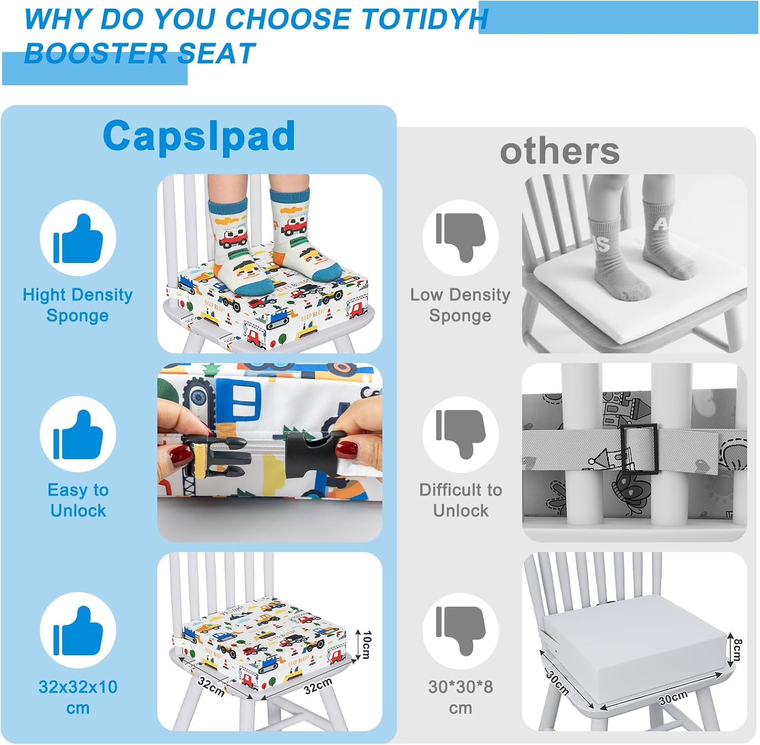 Thumbnail 3 de Capslpad Toddler Booster Seat Cushion for Dining Table