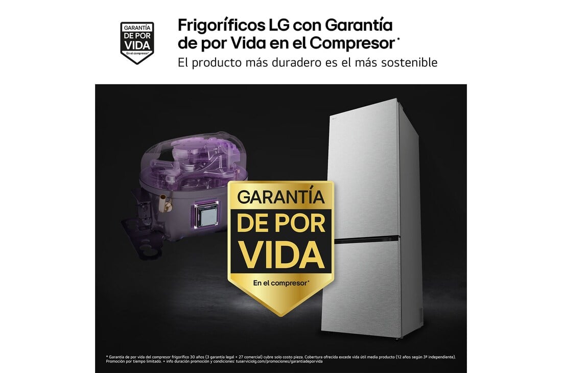 Detalle de LG GBBW726AMB Frigorífico Combi DoorCooling+ 465 L