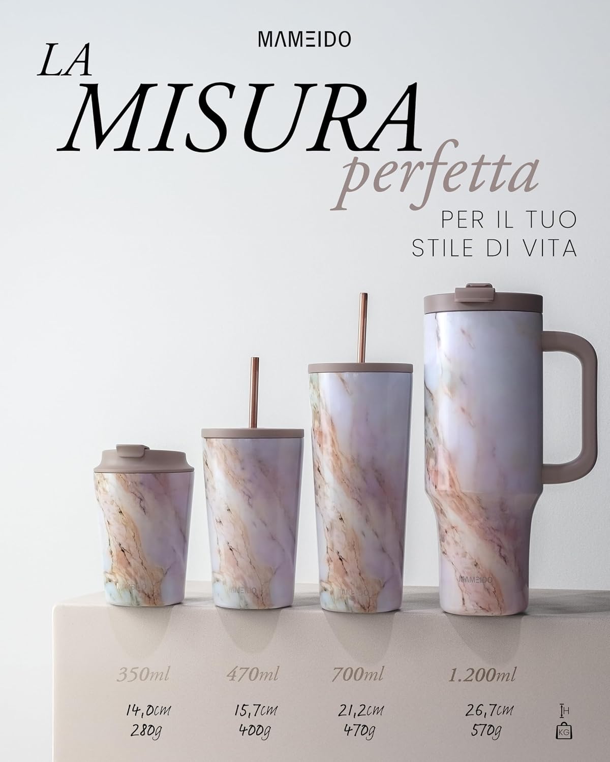 Detalle 2 de MAMEIDO Mug termico 350 ml per caffè