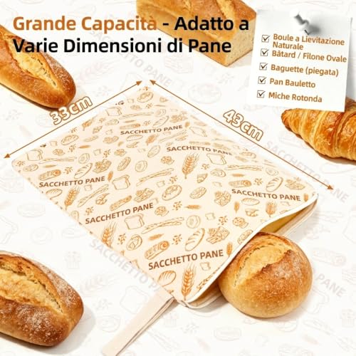 Detalle 2 de AHJ Sacchetti Pane Cera d'Api, 2 pezzi 43x33 cm – cerniera a L