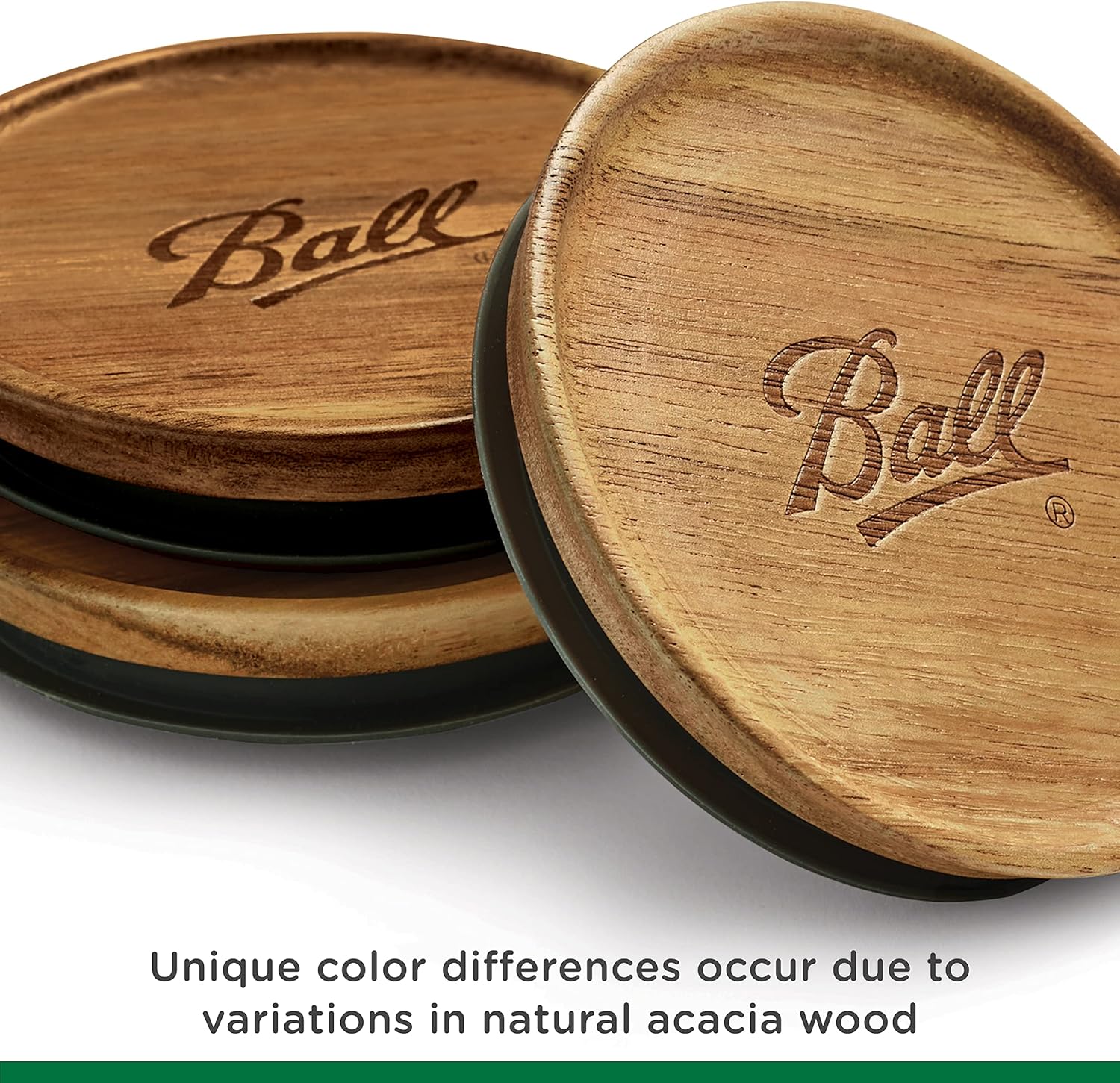 Detalle de Ball Wood-Lid Wide-Mouth Jar Caps (Pack of 5) for Ball Jars