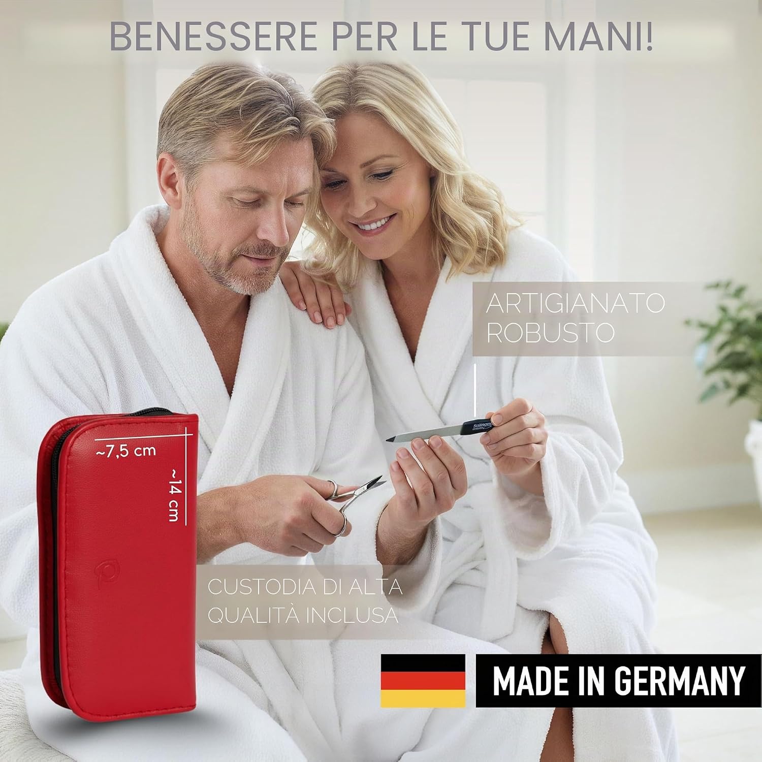 Thumbnail 1 de Solingen Set Manicure da Uomo e Donna – Kit Professionale 6 Pezzi con Custodia da Viaggio