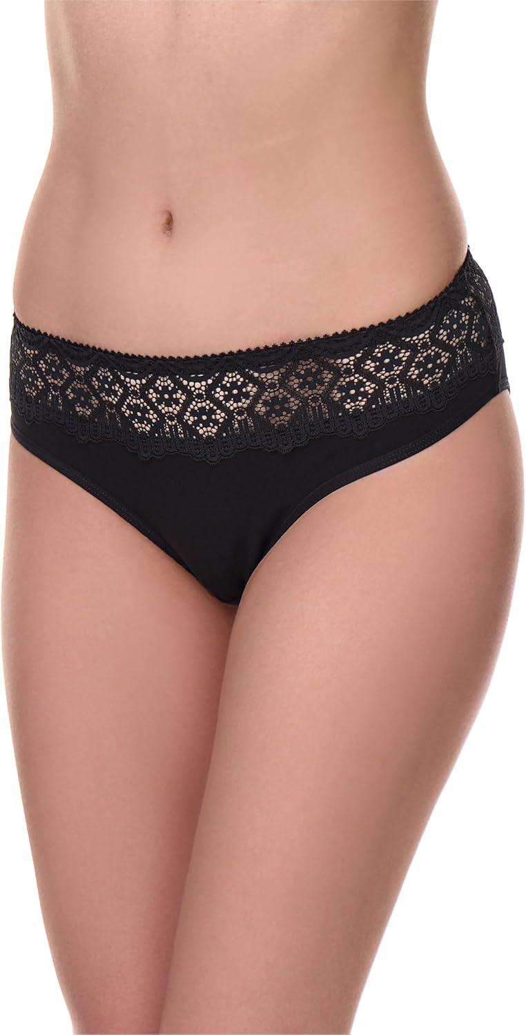 Detalle 2 de Merry Style Culotte Femme en Coton avec Dentelle – Slip confortable et respirante