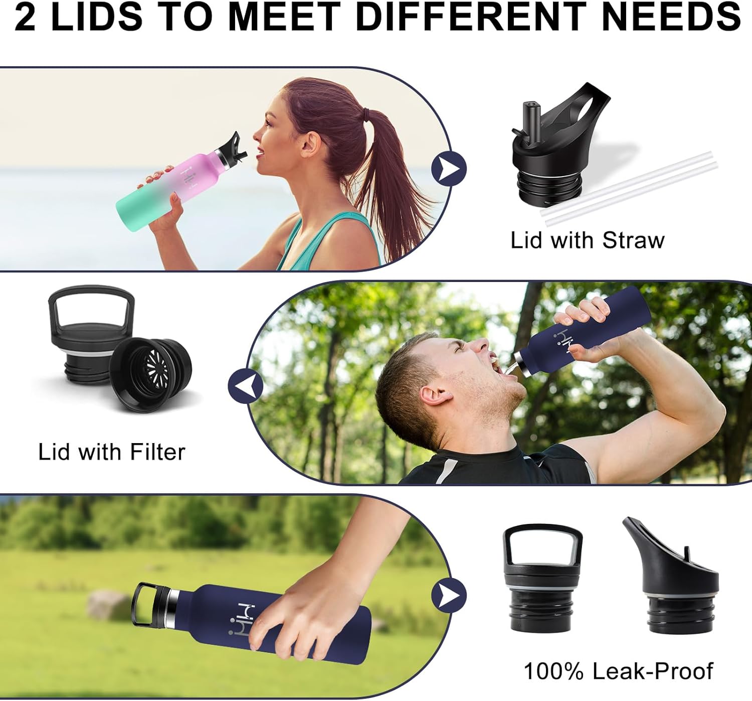 Thumbnail 3 de Botella Térmica Acero Inoxidable 500ml con Pajita 🚰