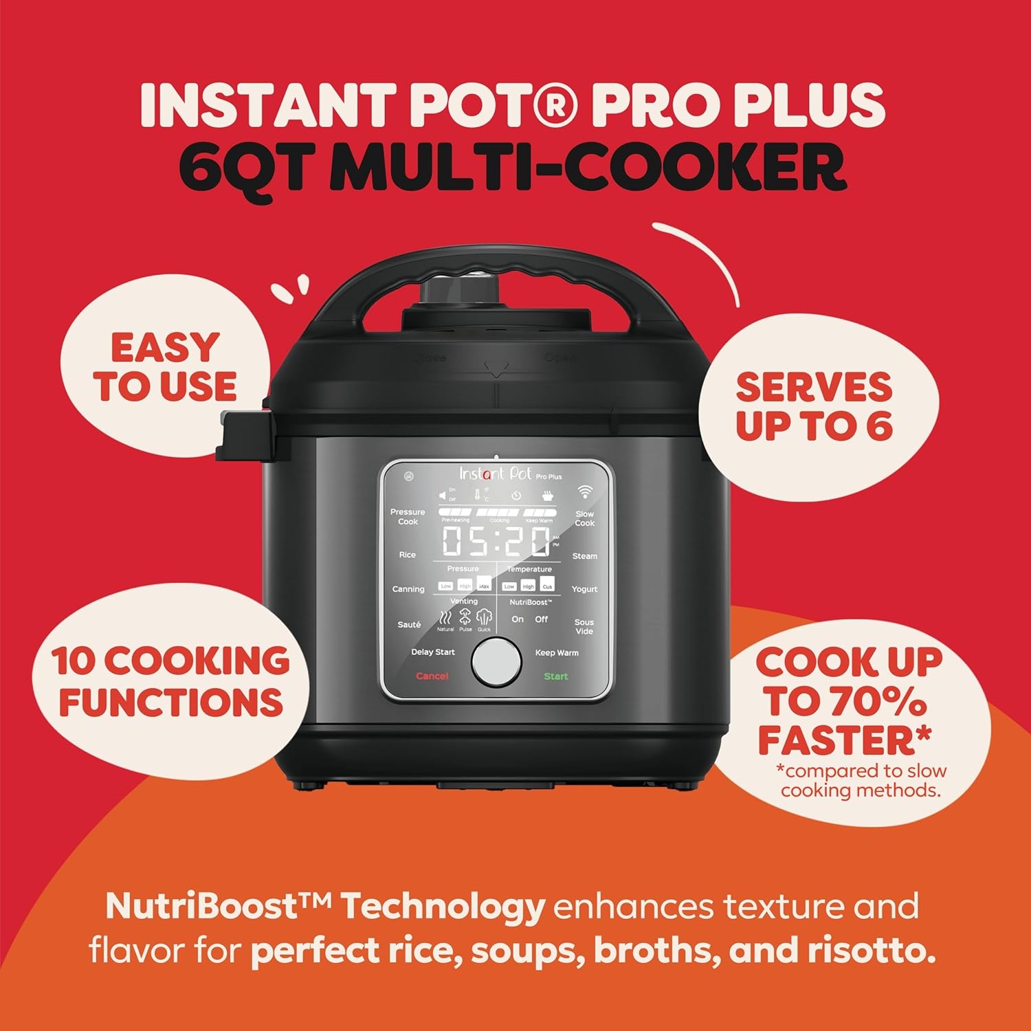 Thumbnail 1 de Instant Pot Pro Plus Wi-Fi Smart 10-in-1 (6 Quart) — Pressure Cooker, Slow Cooker & More