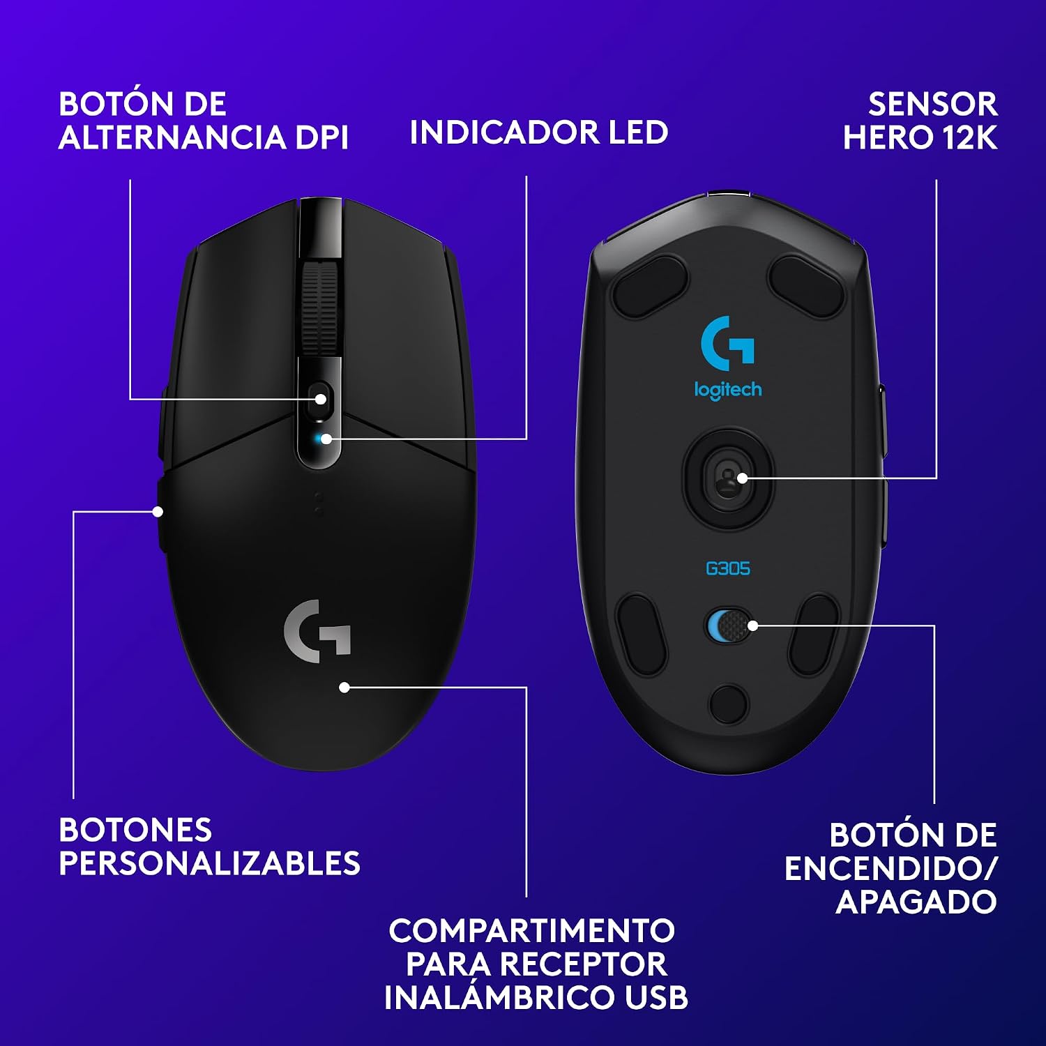 Thumbnail 5 de Logitech G305 LIGHTSPEED Ratón Gaming Inalámbrico