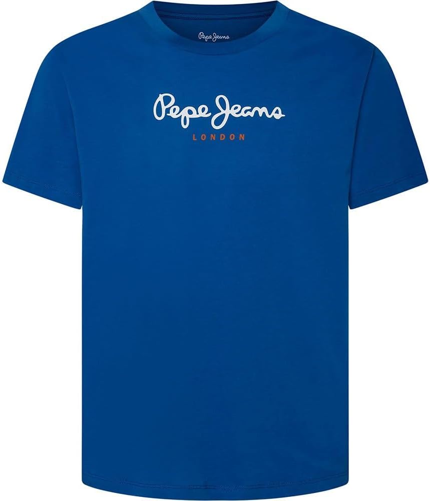 Detalle 2 de Pepe Jeans Herren Eggo V T-Shirt – schlichte Essentials mit markantem Logoprint