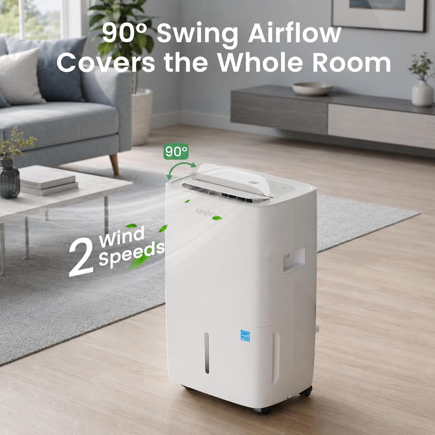 Detalle de Waykar JD025CE-120-CA-X1 120-Pint Dehumidifier, Energy Star, 6,000 Sq. Ft.
