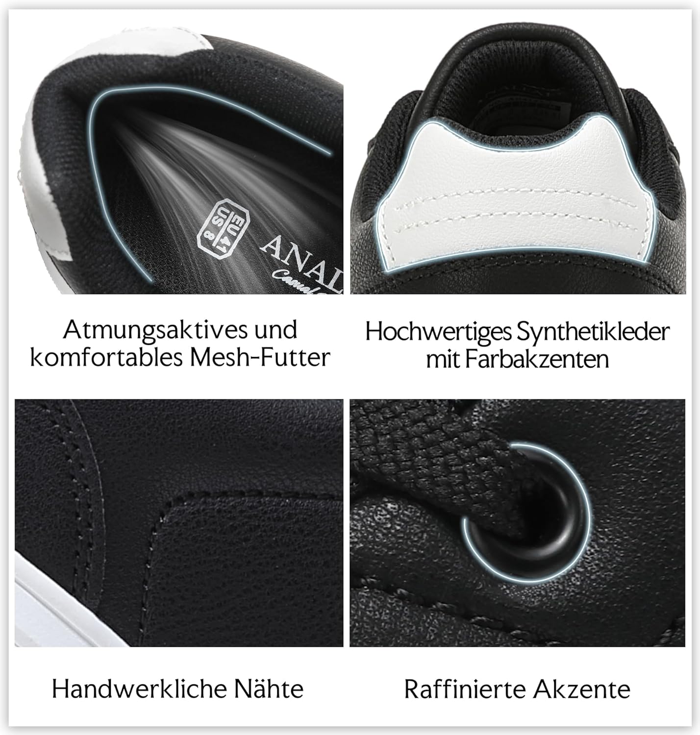 Thumbnail 5 de ANAL EAF Herrenschuhe Sneaker & Freizeitschuhe aus Kunstleder – bequem für den Alltag