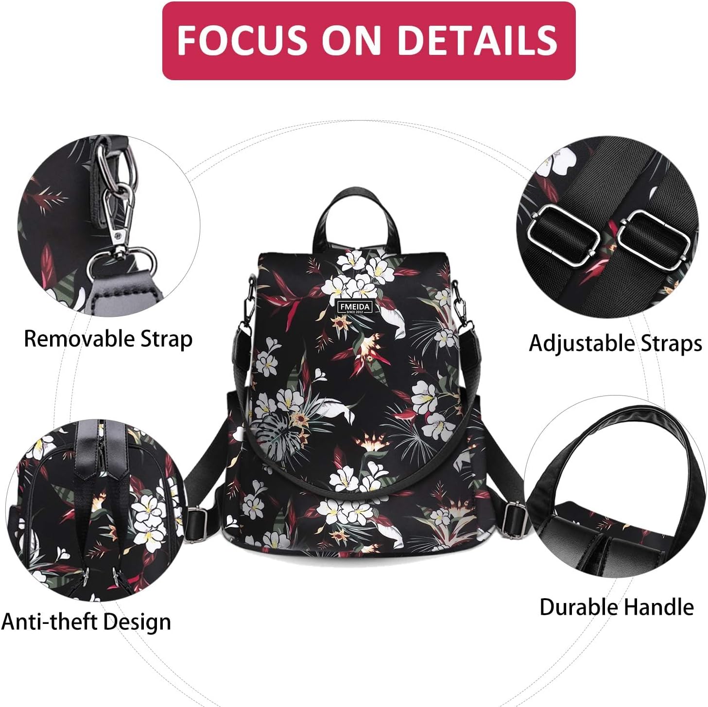 Thumbnail 2 de Fmeida Anti theft backpack rucksack 500g