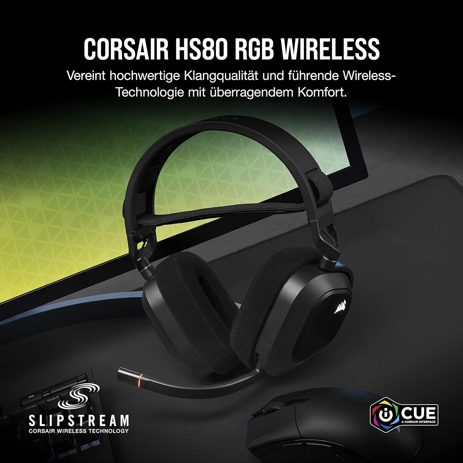 Thumbnail 2 de Corsair HS80 RGB Wireless Gaming-Headset (Dolby Atmos, iCUE, kabellos) – Carbon