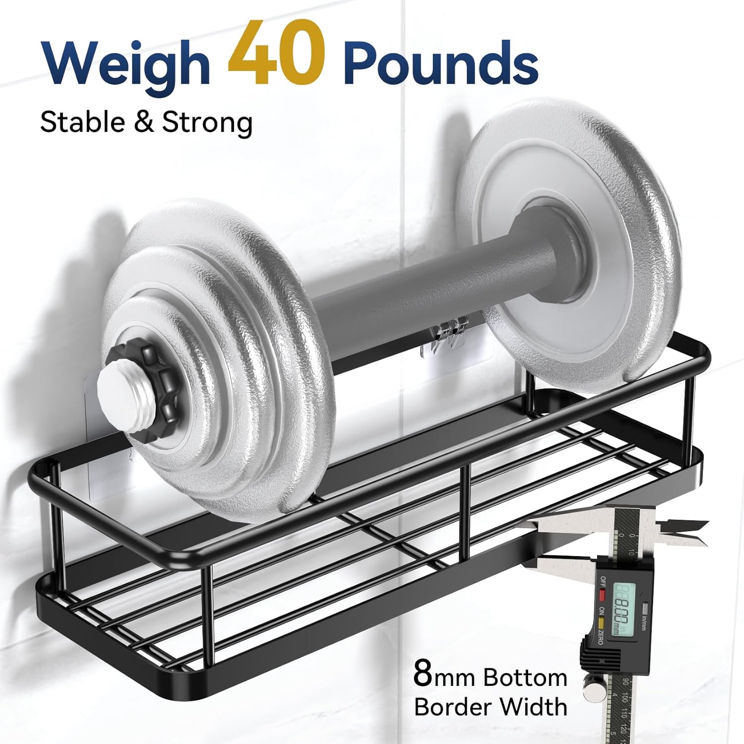 Detalle de YASONIC Shower Caddy Adhesive 40 lb