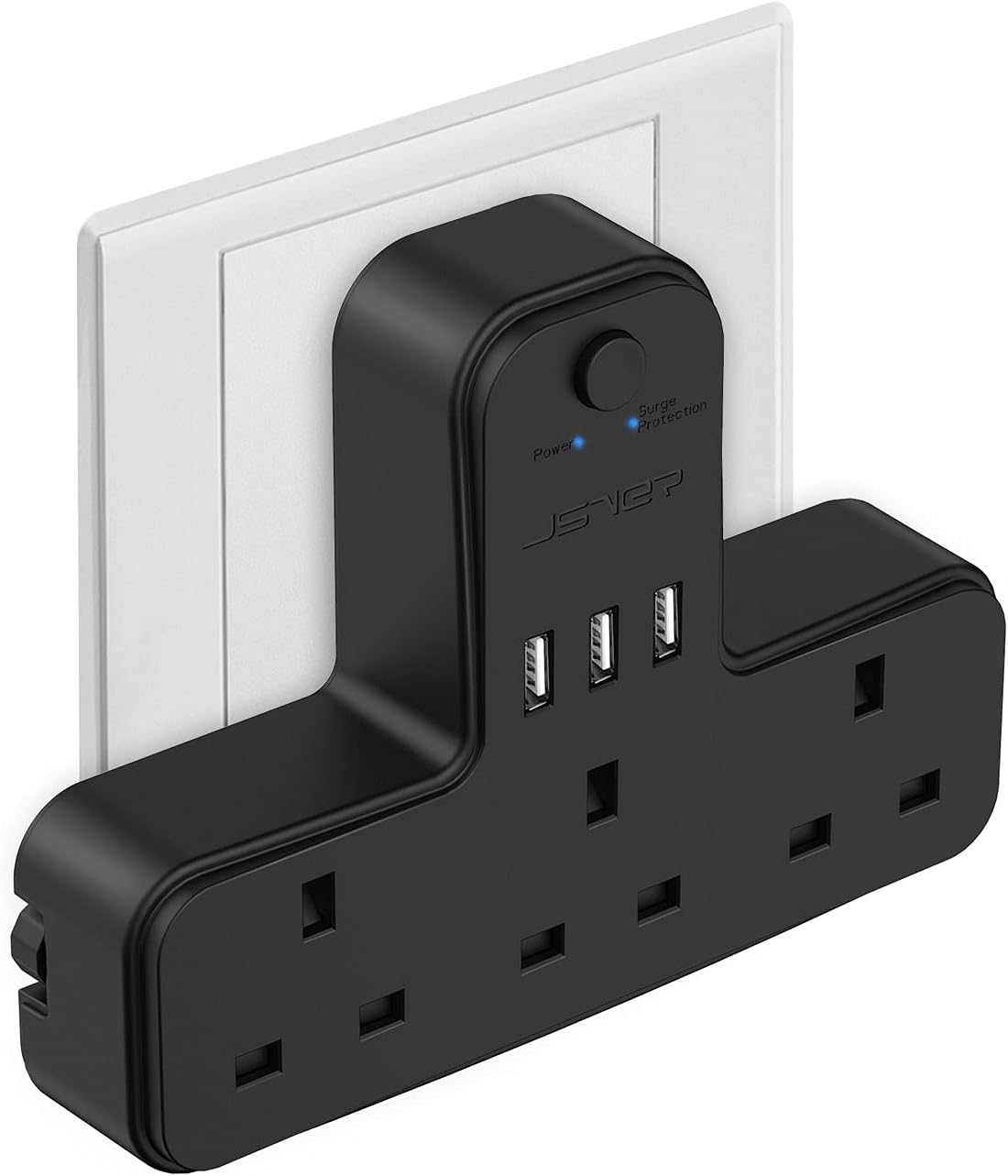 Thumbnail 6 de JSVER USB 4-Way Sockets 13A Cube Extension Plug