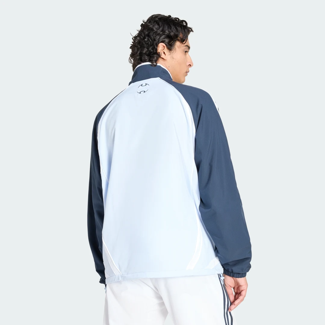 Detalle 2 de Sudadera con cremallera Teamgeist de Adidas — azul, hasta el pecho