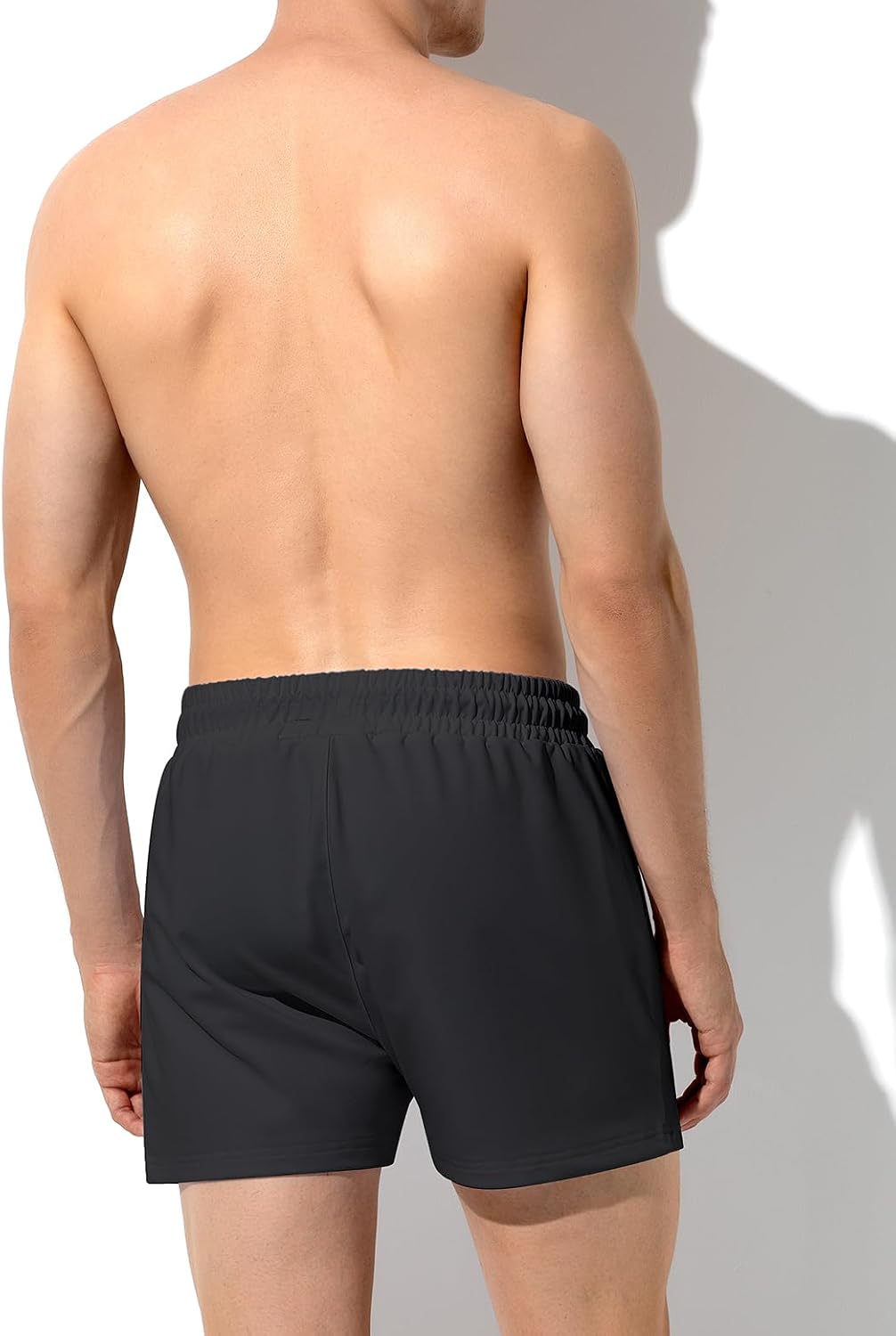 Detalle de Mauro Kane Men’s Sweat Shorts 3 Inch with Zip Pockets – Casual Summer Running Shorts