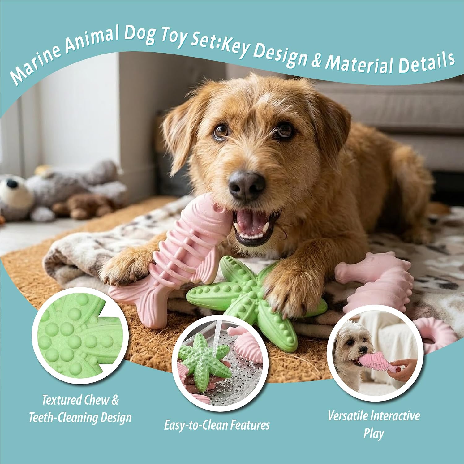 Detalle de PetLike Dog Chew Toys, Rubber