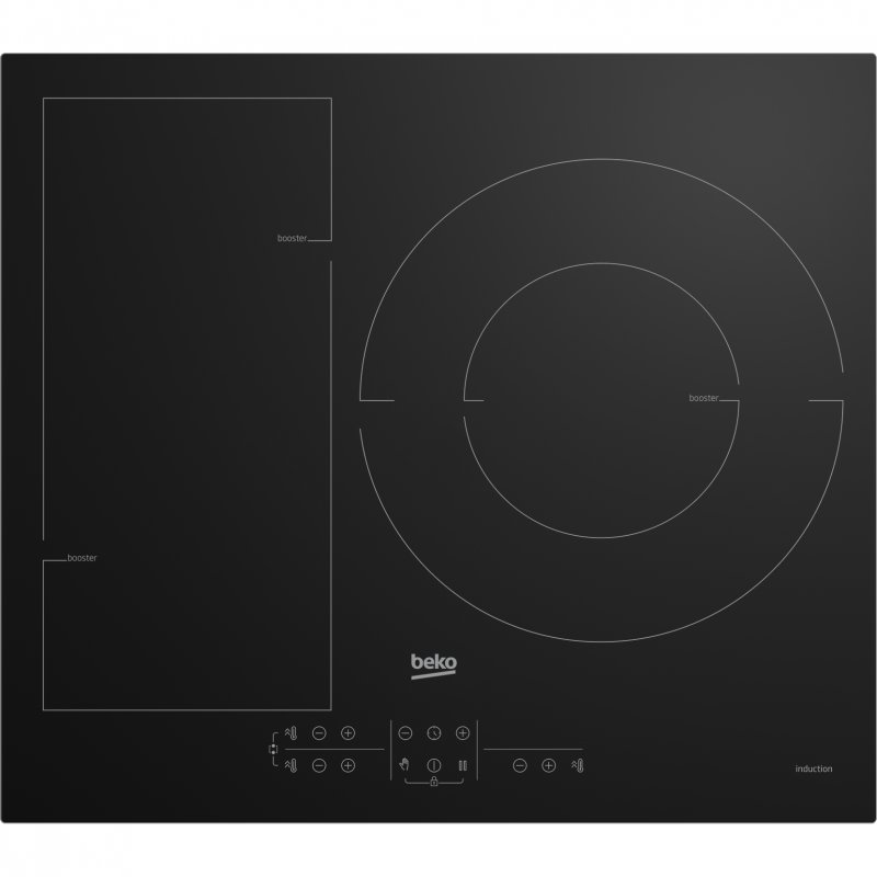 Detalle de Beko HII63201FMT Placa inducción 3 zonas 60 cm 🍽