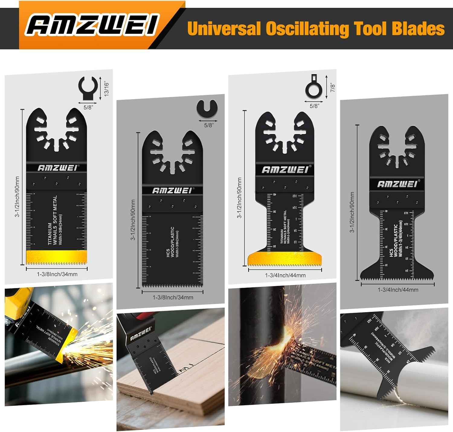 Thumbnail 2 de 50PCS Titanium Multi Tool Blades Kit for Oscillating Multi Tools (Universal, Quick Release)